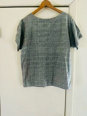 Vtg Kensington Minimalist Woven Made In India Boho Festival Folk Tunic Blouse